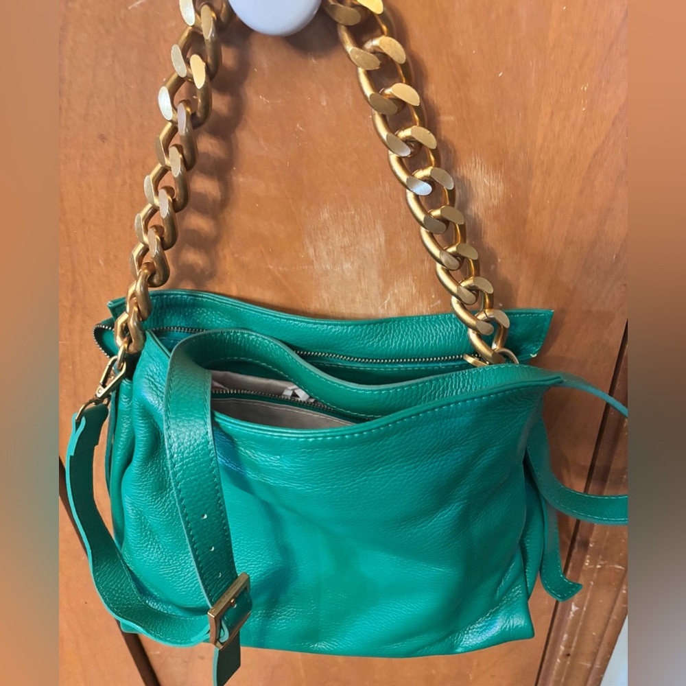 Viola Castellani Green  Leather Bag NWOT
